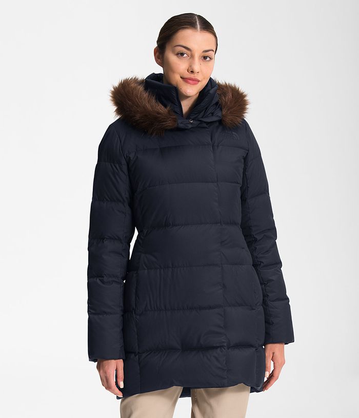 The North Face Womens Parka New Dealio Down 092TZHVYC - Navy